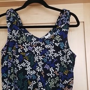 Cabi Floral Print sundress with Shoulder Bow